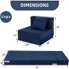 Convertible Folding Sofa Bed, Futon Sleeper Chair with Pillow, High-Density Memory Foam Sofa Bed, Foldable Mattress - 3 of 4