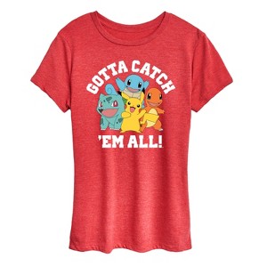 Women's - Pokémon - Gotta Catch 'Em All Group Short Sleeve Graphic T-Shirt - 1 of 4