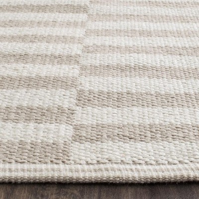 Coastal Charm Gray Cotton 8' x 10' Flat Weave Area Rug