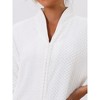 cheibear Women's Flannel Warm Cozy Fluffy Zipper Long Bathrobe - 4 of 4