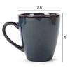 Elanze Designs Modern Chic Smooth Ceramic Stoneware Dinnerware Mugs Set of 4 - Navy Blue - 4 of 4