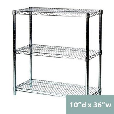 Shelving.com Chrome Wire Shelving with 3 Tier Shelves -