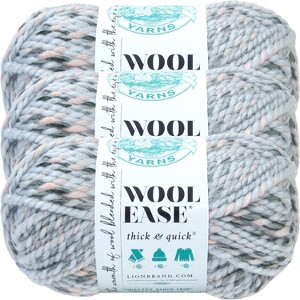 (3 Pack) Lion Brand Wool-Ease Thick & Quick Yarn - Arctic Ice - 1 of 3