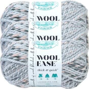 (3 Pack) Lion Brand Wool-Ease Thick & Quick Yarn - Arctic Ice