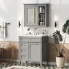 Vynxaria 30'' Bathroom Vanity with Top Sink, Modern Bathroom Storage Cabinet with 2 Drawers and a Tip-out Drawer - 3 of 4