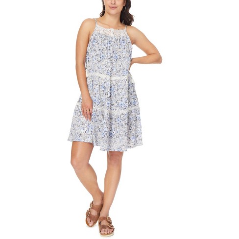 Wallflower Women's Penelope Lace Swing Dress, Vintage Indigo, Xl : Target