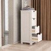 MAYEERTY White Freestanding Storage Cabinet with 4 Drawers, MDF Material for Classified Storage in Bathroom Living Room - 4 of 4