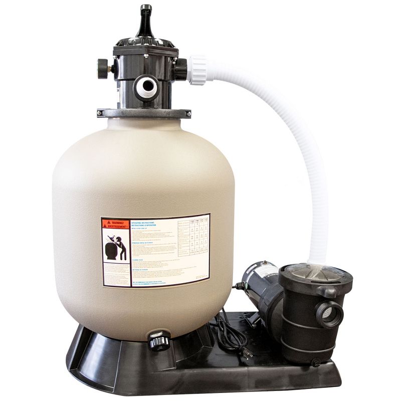 HYDROTOOLS by Swimline Sand Filter Combo Set with Stand & Multi Port Valve, 1 of 8