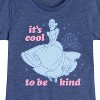 Girls' - Disney Princess - Cinderella It's Cool To Be Kind Fitted Short Sleeve Graphic T-Shirt - 2 of 4