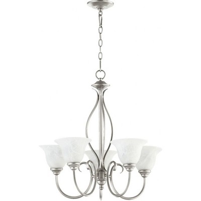 Quorum Lighting Spencer 5-Light Chandelier, Classic Nickel, 24.5W, 25H