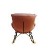 PAGED Modern Rocking Chair, Accent Chair with Adjustable Headrest, Technical Leather Reading Chair for Bedroom, Living Room Furniture - 4 of 4