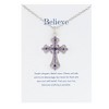 Anna-Kaci Purple Lavender Rhinestone Celtic Cross Necklace with Religious Message Card & Envelope Jewelry Gift - 2 of 4