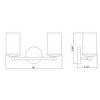 Thayer 2-Light Modern Vanity Fixture - Steel, Dimmable, Damp Rated, 16" Wide - 4 of 4