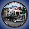 Collectable Sign & Clock | 1957 Chevy Mobilgas LED Wall Clock Retro/Vintage, Lighted - 2 of 4