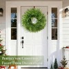 24 Inch Real Pine Wreath for Front Door Home Decor Large Artificial Green Wreath 70 Norfolk Needles Indoor Outdoor Wall Porch Farmhouse - 4 of 4