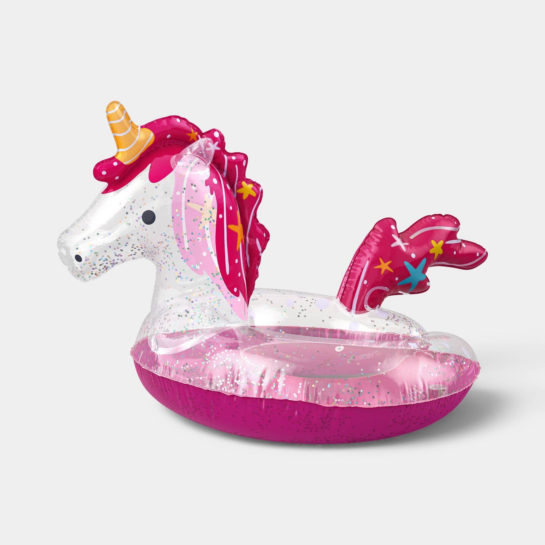 Split Ring Unicorn Glitter Novelty Float - Sun Squad™ Pink