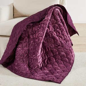 BH Ellora Plum Quilted Throw- Levtex Home - 1 of 4