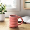 13oz Stoneware Artisan Mug Coral - Room Essentials™: Coffee Cup, Microwave & Dishwasher Safe, Hot/Cold Beverages - 2 of 3
