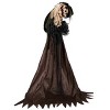 FURNIinspire Decorative Holiday Scene Props 5.7ft Halloween Decor Outdoor Pumpkin Face Wizard with Sound for Yard Party, Black, 64"*27"*64" - 4 of 4