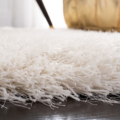 Pearl Shimmer Hand-Tufted Synthetic 5' x 8' Shag Rug