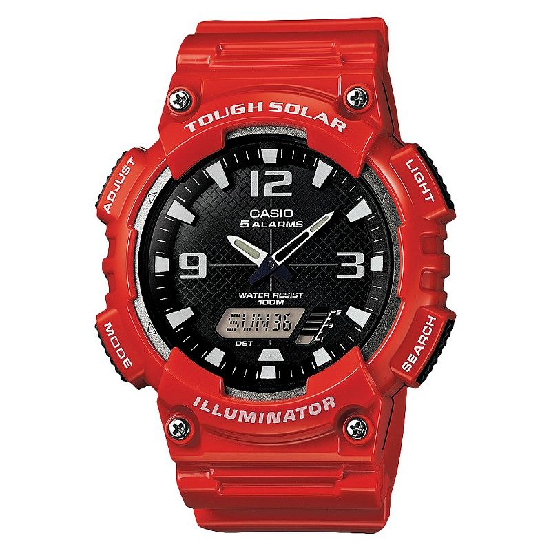 Men's Casio Solar Sport Combination Watch - Red, 1 of 5