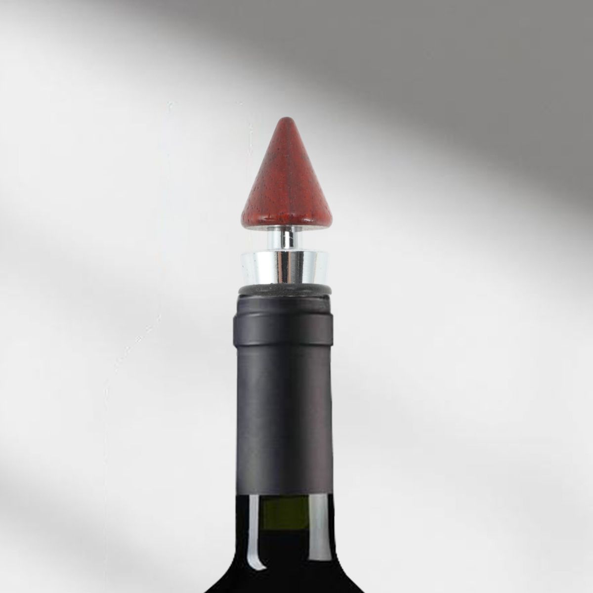 Unique Bargains Wine Stopper Aluminum Alloy TPR Wood 3.94"x0.79"x0.79" 1 Pc - thumbnail 5