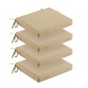 ARTPLAN Outdoor Chair Cushions for Patio Furniture, Waterproof Outdoor Cushions, Round Corner Patio Chair Cushions Set of 4 with Ties,16"x18.5"x3" - 3 of 4