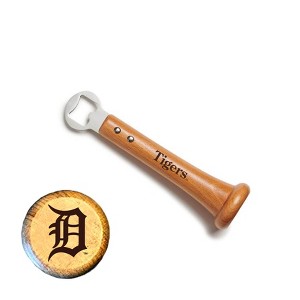 MLB Hardwood Pickoff Bottle Opener, Detroit Tigers - 1 of 2