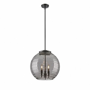 Athens Deco Swirl - 3 Light Pendant In Industrial Style-17.13 Inches Tall and 15.75 Inches Wide - 1 of 1