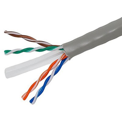 Monoprice Cat6 Ethernet Bulk Cable - 1000 Feet - Gray | Network Internet Cord - Stranded, 550Mhz, UTP, Pure Bare Copper Wire, 24AWG