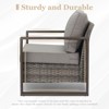 Gymojoy 4 Pieces Outdoor Patio Club Chair Ottoman High Back Chair Ottoman Set - 4 of 4