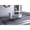 LeisureMod Kova Series Modern Rectangular Dining Table with Sintered Stone/Glass Top and Acrylic Base - 2 of 4
