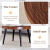 Grungis Natural Wood Grain Texture Round Coffee Table with Sprayed Metal Leg and Suction Molding Process,Natural Wood Grain Texture - 4 of 4