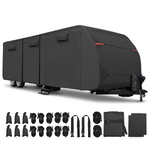 Unique Bargains 210D Oxford Waterproof Windproof Travel RV Trailer Cover With Storage Bag - 1 of 4