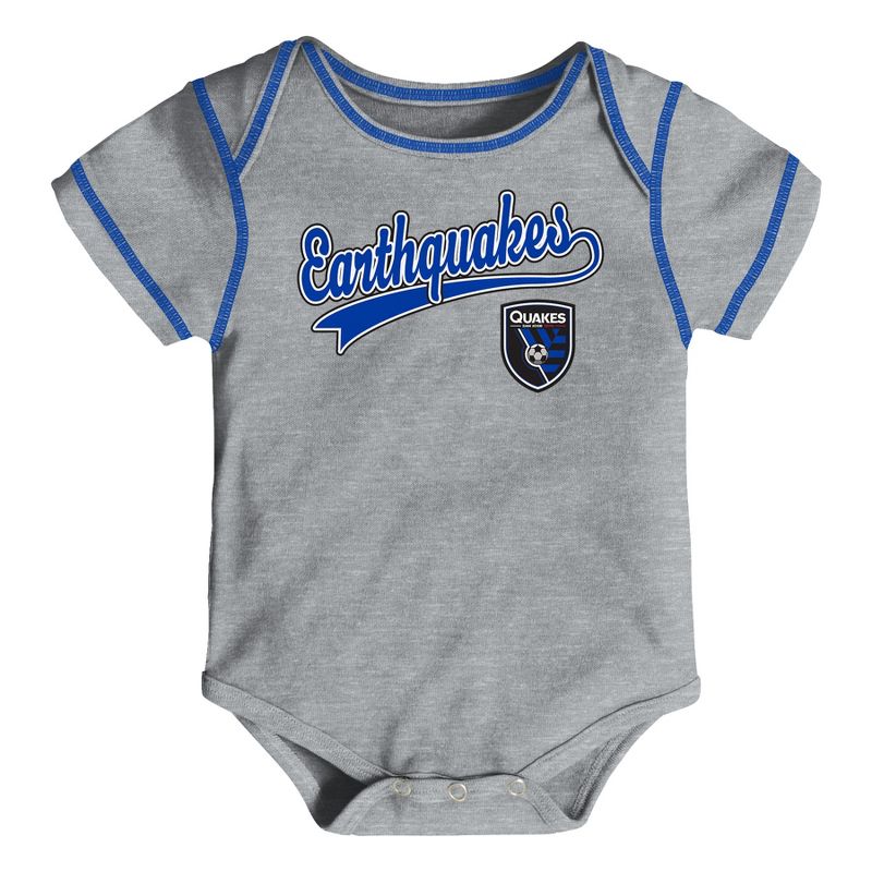 MLS San Jose Earthquakes Baby Boys' 3pk Bodysuit Set, 3 of 5