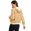 Anna-Kaci Women's Hooded Sequin Jacket with Front Zipper Closure and Ribbed Trim - Small, Gold - 4 of 4