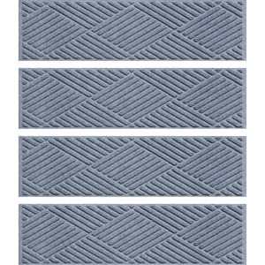 WaterHog 8.5"x30" Set of 4 Diamonds Indoor/Outdoor Stair Treads Door Mats - 1 of 4
