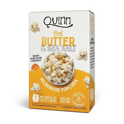 Quinn Butter And Sea Salt Popcorn - 3.5oz 2ct