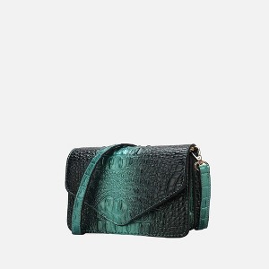 MKF Collection Sophisticated Halloween Vanta Croc-Embossed Saddle Crossbody  Bag by Mia K - 1 of 4