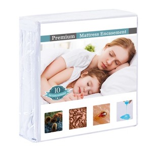 Aoibox Zippered Queen Mattress Protector Cover 7-9 Inch Depth Full Encasement Waterproof Breathable Incontinence Pet Baby Potty Training - 1 of 4