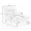 Chaise Lounge Chair Modern Upholstered Design with Armrest and Wide Seat for Living Room or Bedroom - 3irtyhousy - 4 of 4