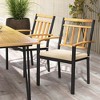 Costway Patio Dining Chairs Set of 2/4 Metal Outdoor Chairs with Removable Padded Cushions - 2 of 4