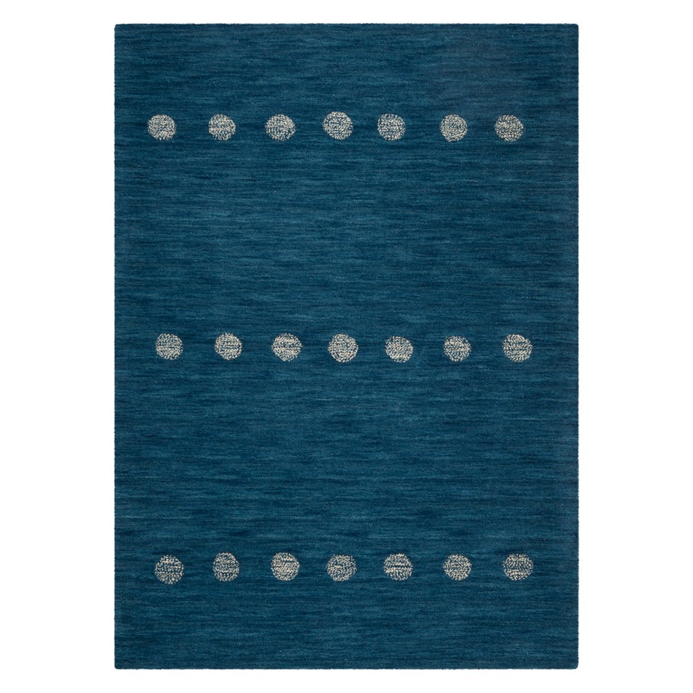 4'x6' Polka Dots Loomed Area Rug Blue - Safavieh