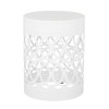 CAVINAS Outdoor Side Table with Overlapping Circle Pattern, Modern Cylindrical Patio End Table, Iron Cut Design Outdoor End Tables - 3 of 4