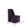 HomeRoots 9" Purple And Black Glitter Velvet High Heel Jewelry Box - 3 of 4