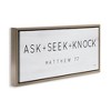 Stupell Industries Ask Seek Knock Minimal Scripture, 25" x 11" - 3 of 4