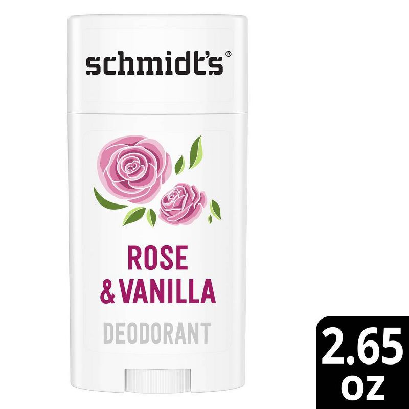 Schmidt&#39;s Rose + Vanilla Aluminum-Free Natural Deodorant Stick - 2.65oz, 1 of 15