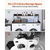 VEVOR Washer Dryer Countertop with 2-Tier Shelf, 54" x 27" Wooden Washer and Dryer Countertop with Anti-Slip Pads, Water-Resistant ,Black - 4 of 4