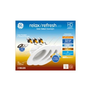 GE Household Lighting 3pk RS6 Recessed Can Relax/Refresh 65W Light Bulb - 1 of 4