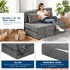 Living Room 4-in-1 Folding Sofa Bed & Chair Bed - Convertible Sleeper, Fold Out Loveseat Sofa Couch w/ Pillow, Tufted Floor Lounge - 4 of 4